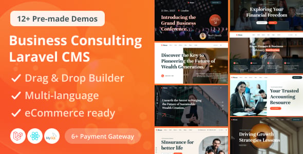 Bione - Business Consulting Laravel CMS With Live Page Builder