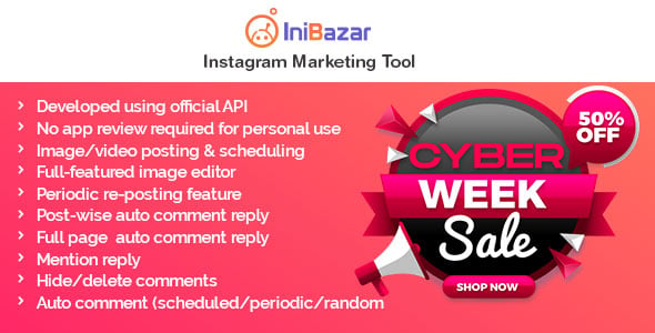 IniBazar - Instagram Post Scheduler & Marketing Tool (SaaS Platform)