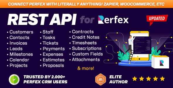 REST API module for Perfex CRM - Connect Apps and Automate Workflows with third party applications