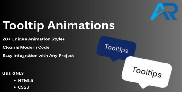 AR Tooltip – Creative CSS Tooltip Animations