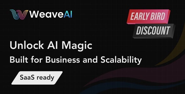 WeaveAI SAAS - AI Chat, Image, Video, Audio, Code / 65+ Models Available