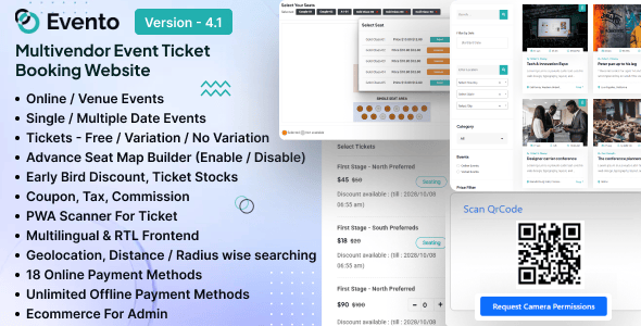 Evento - Multivendor Event Ticket Booking Website