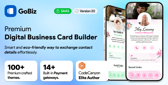 GoBiz - vCard SaaS Digital Business Card Builder